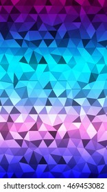 bright template for banner in the form of a mosaic of polygonal elements. blue tint. vector illustration. to design banners, flyers, business brochures