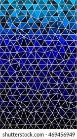 bright template for banner in the form of a mosaic of polygonal elements. blue tint. vector illustration. to design banners, flyers, business brochures
