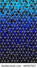 bright template for banner in the form of a mosaic of polygonal elements. blue tint. vector illustration. to design banners, flyers, business brochures