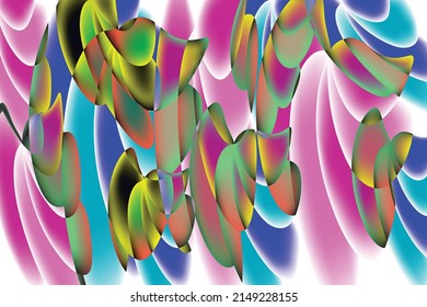 Bright template for cover design, website, background for presentations. Vector spring floral background with colorful feathers.