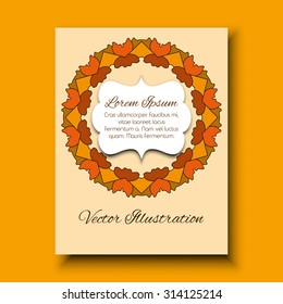 Bright template for design invitations, wedding and greeting cards. Elements of vintage patterns. 