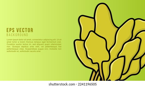 Bright template for design. Set of yellow fruits and vegetables on yellow background