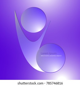 bright template, victory symbol, business, vector illustration