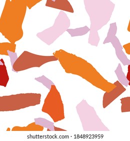 Bright Terrazzo Tile Vector Seamless Pattern. Fashion Terrazzo Wall Wallpaper. Yellow and Terracotta Graphic Postcard.