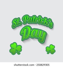 Bright text on the feast day of St. Patrick for design