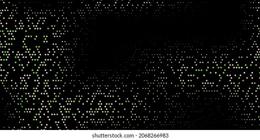 Bright texture with circles on a black background. Disco. Minimalism, vector. Background for posters, websites, business cards, postcards, interior design.