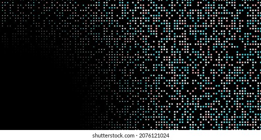 Bright texture with circles on a black background. Disco. Minimalism, vector. Background for posters, websites, business cards, postcards, interior design.
