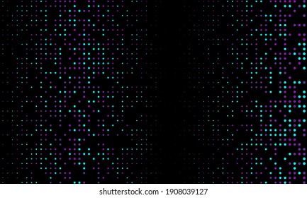 Bright texture with hexagons on a black background. Minimalism, vector. Background for posters, websites, business cards, postcards, interior design.