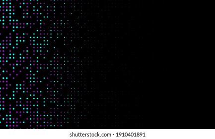 Bright texture with hexagons on a black background. Minimalism, vector. Background for posters, websites, business cards, postcards, interior design.