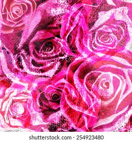 bright texture roses