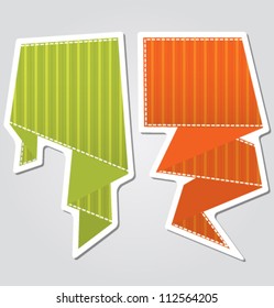 Bright Textured Paper Origami Banners