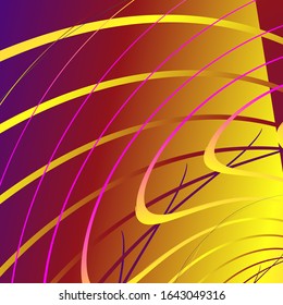 Bright textures with colored lines isolated on dark background. Textures form with geometry elements, background. vector.