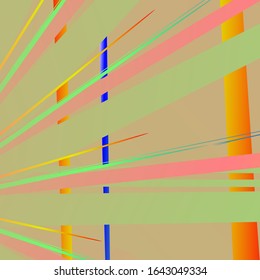 Bright textures with colored lines isolated on dark background. Textures form with geometry elements, background. vector.