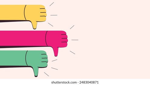 Bright Thumbs Up Gestures Illustration