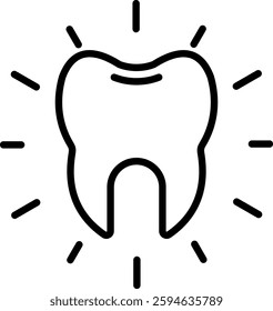 Bright Tooth Icon Element For Design