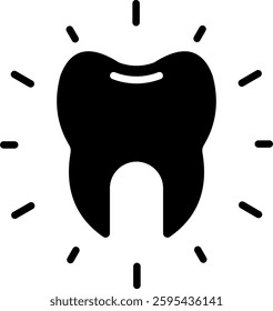 Bright Tooth Icon Element For Design