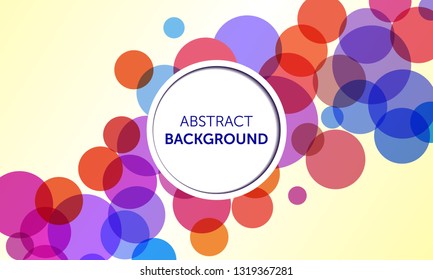 Bright, transparent, abstract circles background. Airy, cute background for text in frame.