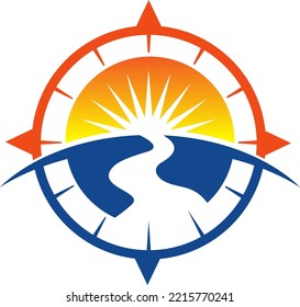 
bright travel direction logo vector illustration