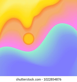 Bright trendy background . Gradient shapes composition. Eps vector