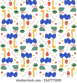 Bright trendy pattern of abstract elements. Pattern for textiles, fabrics, wallpaper, background.