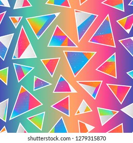 Bright triangle pattern.