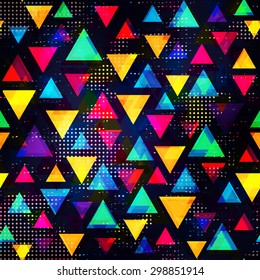 bright triangle seamless pattern