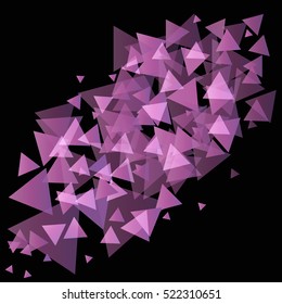BRIGHT triangles on a black background
