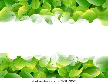 Bright tropical background with jungle plants. Exotic pattern with palm leaves. Vector illustration