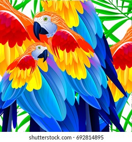 Bright tropical parrot.