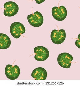 Bright tropical seamless pattern with exotic leaves.