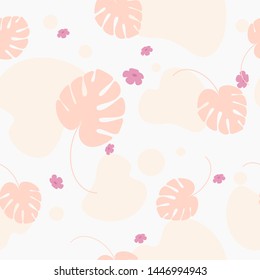 Bright tropical summer seamless pattern with vector image