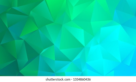 Bright Turquoise Trendy Low Poly Backdrop Design