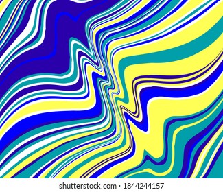 Fondo trenzado brillante con líneas onduladas de neón coloridas  Ilustración del vector