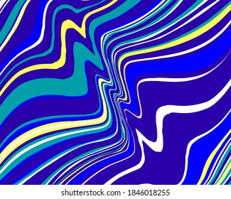 Bright twisted background with colourful neon wavy lines  Vector illustration