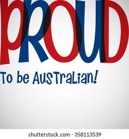 Bright typographic Australia Day card in vector format.