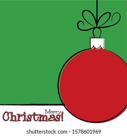 Bright typographic Christmas card in vector format.