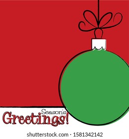 Bright typographic Christmas card in vector format.