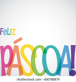 Bright typographic Easter card in vector format. Words translate to "Happy Easter"