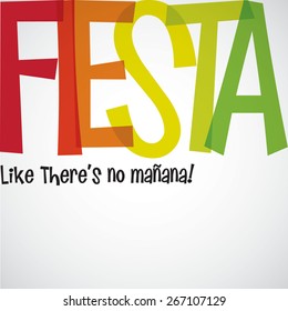 Bright typographic Fiesta card in vector format.