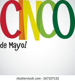 Bright typographic Fiesta card in vector format.