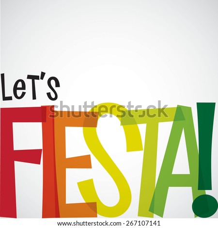 Bright typographic Fiesta card in vector format.