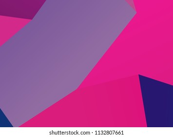 Bright ultraviolet geometric background with triangles of different shapes and scales. Triangulation pattern. Low polygon. Vector illustration. Rectangular, horizontal