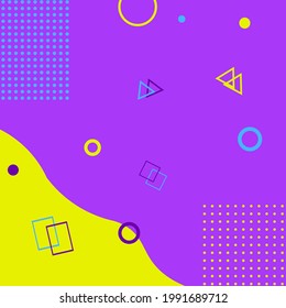Bright unusual background of geometric shapes. Vector illustration