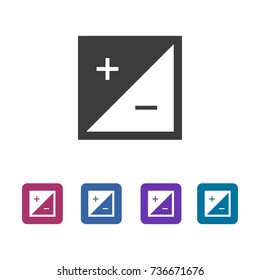 Bright up-down Square Icon Set