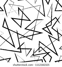 Bright urban geometric seamless pattern with dots, grunge lines.