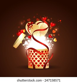 Bright Valentine`s day background