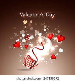 Bright Valentine`s day background