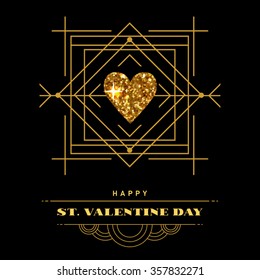 Bright Valentine`s day background