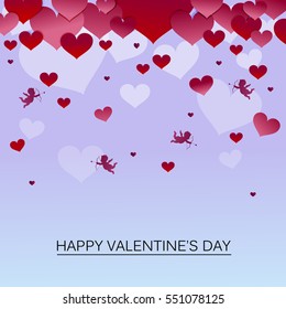Bright Valentine`s day background