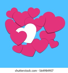 Bright Valentine`s day background